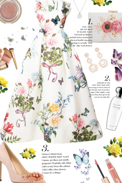 Floral Gown- Modna kombinacija