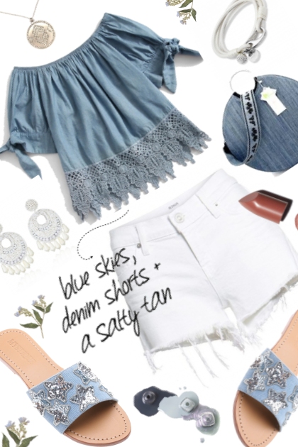 Denim Shorts- Combinazione di moda