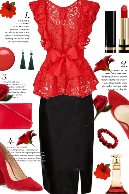 Elegant in Red- Fashion set