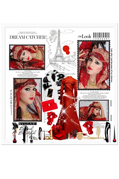 Bluemoon's red set from Polyvore