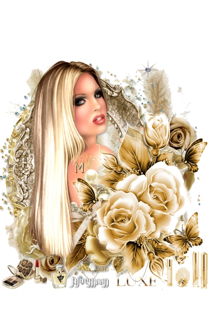 Gold roses for the lady- Combinazione di moda