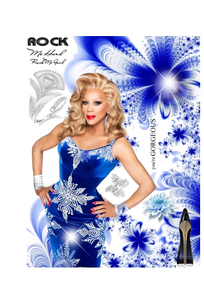 You are so Gorgeous in blue by bluemoon- Fashion set