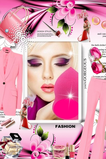 I love Pink by bluemoon- Fashion set