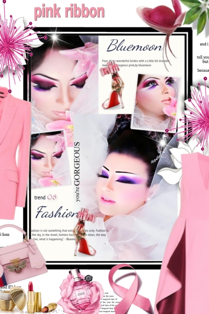 I wear Pink for .. by bluemoon- Combinazione di moda