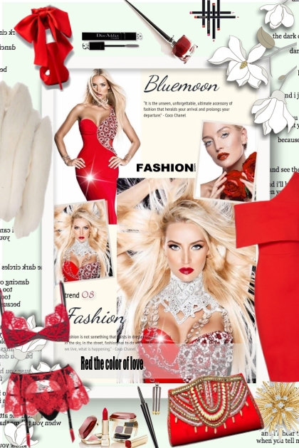 Red the color of love- Combinazione di moda