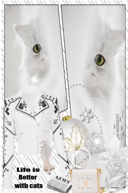 Life is better with cats by bluemoon- combinação de moda