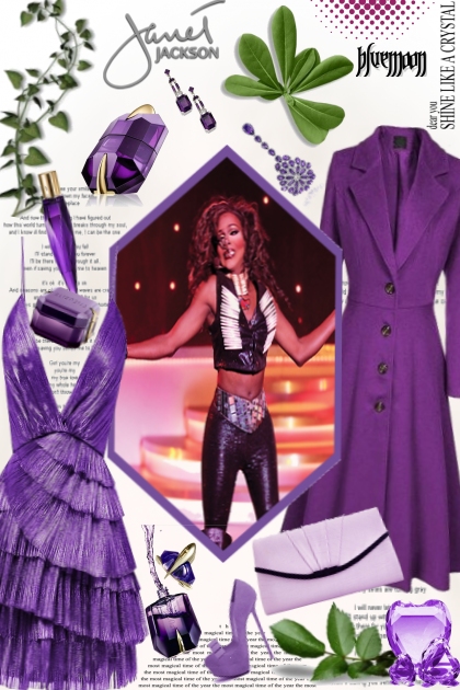 Janet in purple- combinação de moda