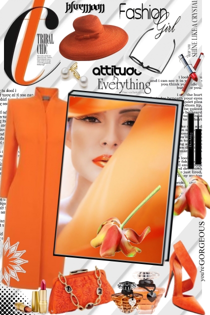 Orange Beauty by bluemoon- Fashion set