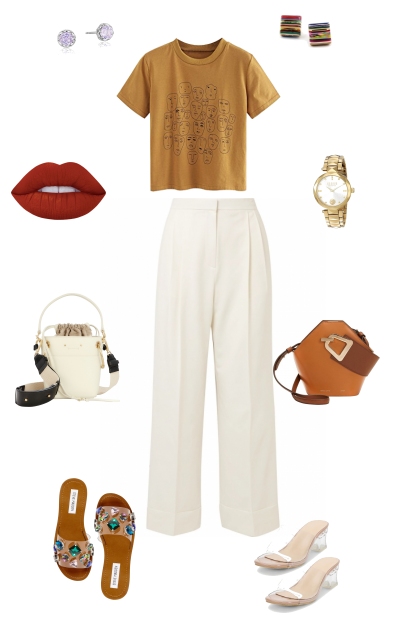 The Brown & White Color Combo- コーディネート