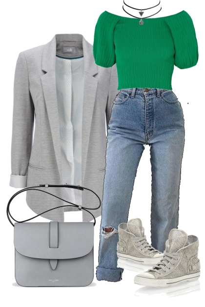The green shirt- Combinaciónde moda