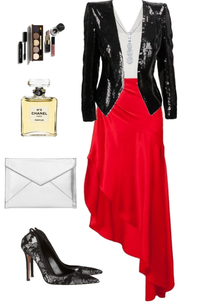 The red skirt- Combinaciónde moda