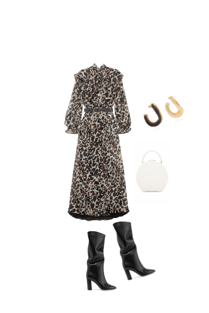 Leopard dress- コーディネート