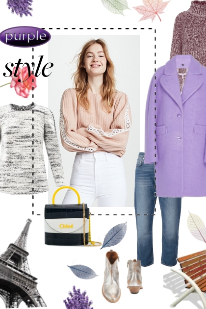 Purple style- Combinazione di moda