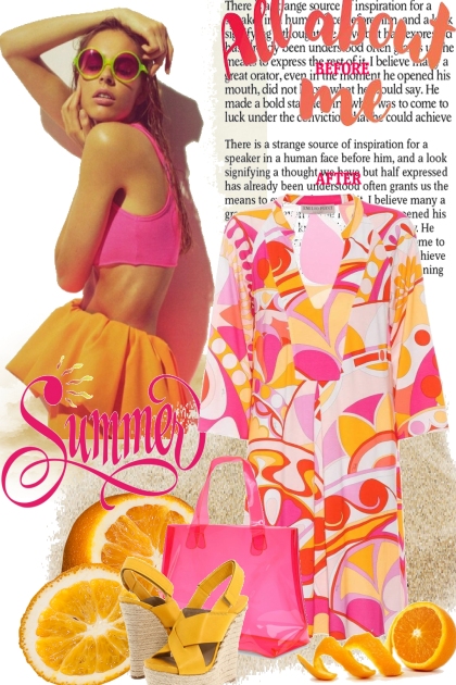 Orange summer- Modekombination