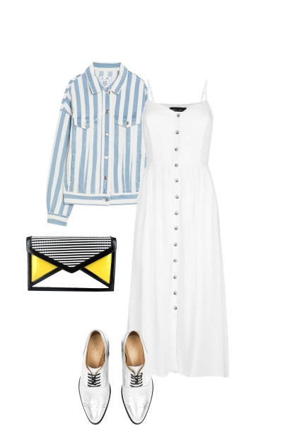 white dress- Modna kombinacija