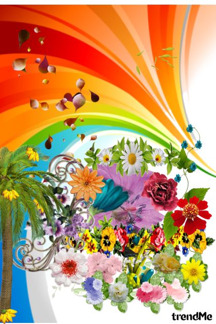 Colourful Flowers!- combinação de moda