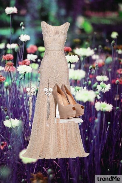 My beige fairy tale... ♥- combinação de moda