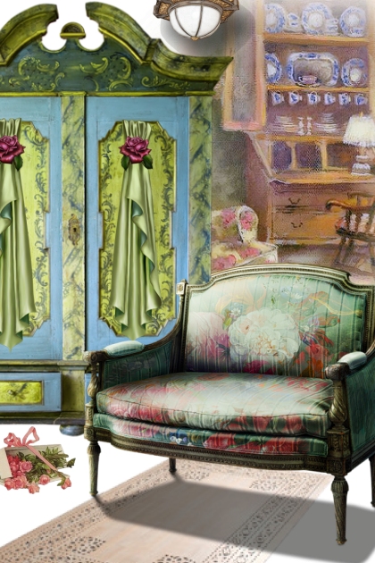 green and rose- Fashion set