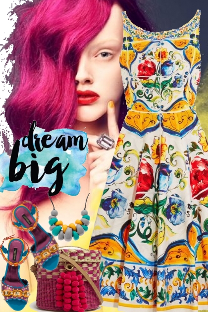 dream big n in color- combinação de moda