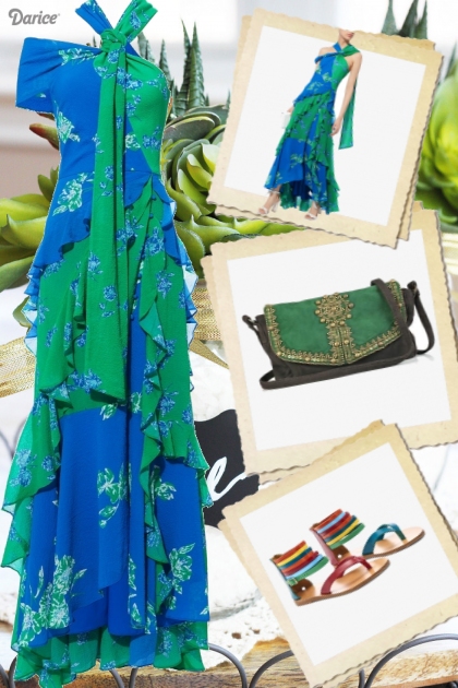 tropicail dress- combinação de moda