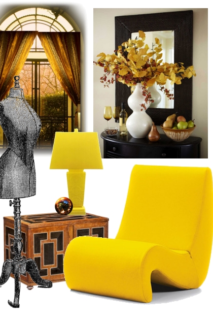 BLACK AND YELLOW HOME DECOR