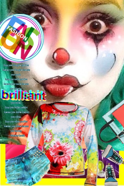clowning around w/ colorful patterns - Модное сочетание