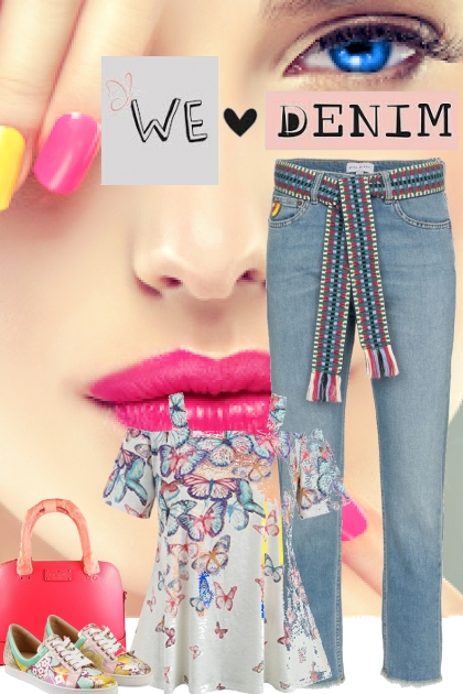 we <3 denim- Modekombination