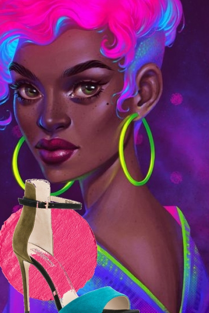 neon nights- Combinazione di moda