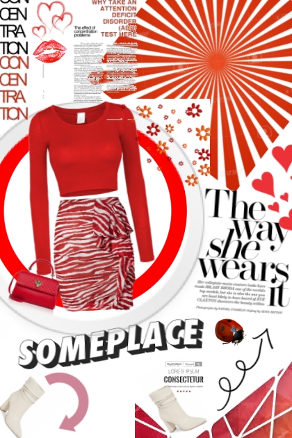 red all over- combinação de moda