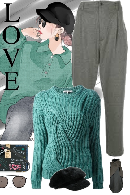 CASUAL DAY IN TEAL N GREY - 搭配