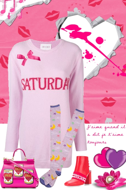 pink swaeter dress fun - Modna kombinacija