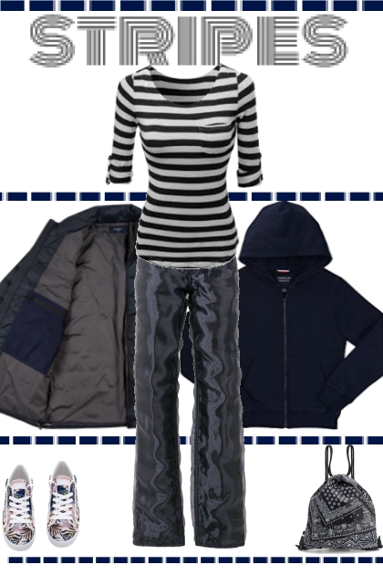 winter stripes- Модное сочетание