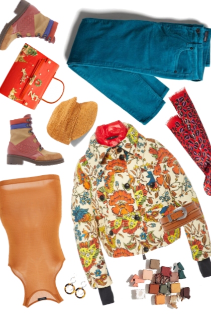 colorful bomer - Модное сочетание