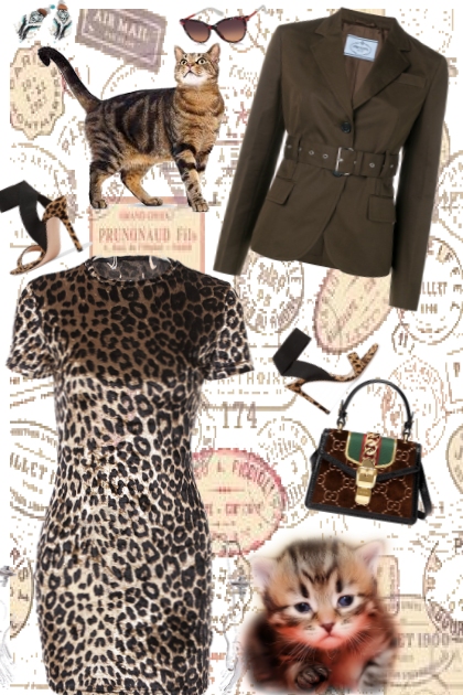 kitty kat print- Combinazione di moda