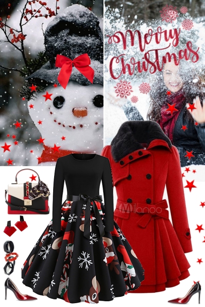 have a very merry red christmas- Fashion set