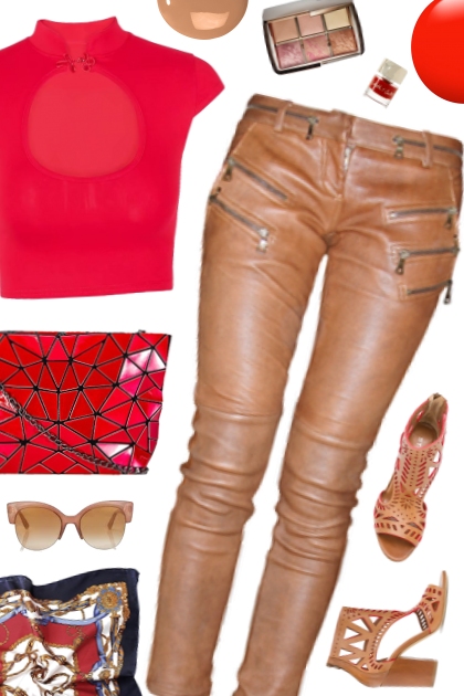red and brown - Combinaciónde moda
