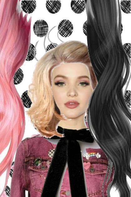 pink and black blonde- Modna kombinacija