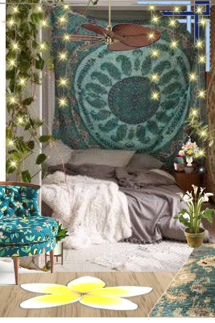 cozy bedroom liviing- Modna kombinacija