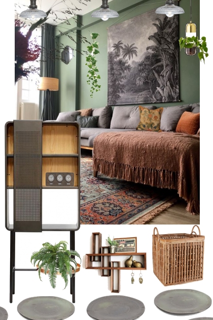 use earthy tones 2 make warm cozy living space- Fashion set