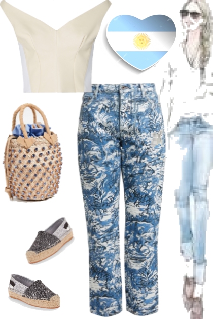 denim & cream spring dream <3- Fashion set