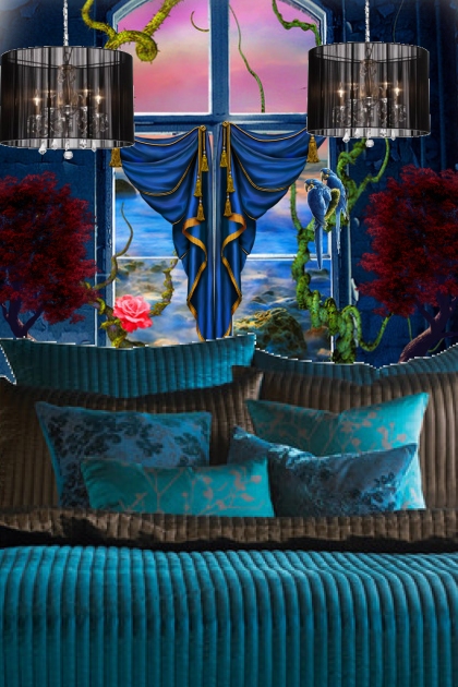 dreamy blue master bedroom- Modekombination