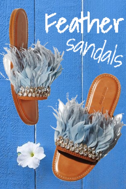 feather sandals