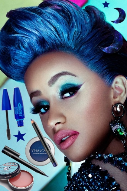 be bright as blue midnight- Combinazione di moda