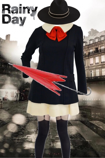 red rainy days- Fashion set