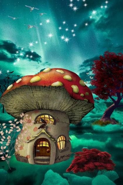mushroom teal skys 