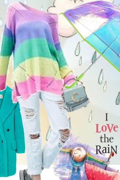 i love the rain pastels - Modna kombinacija