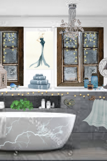 blue bath room of disire- Fashion set