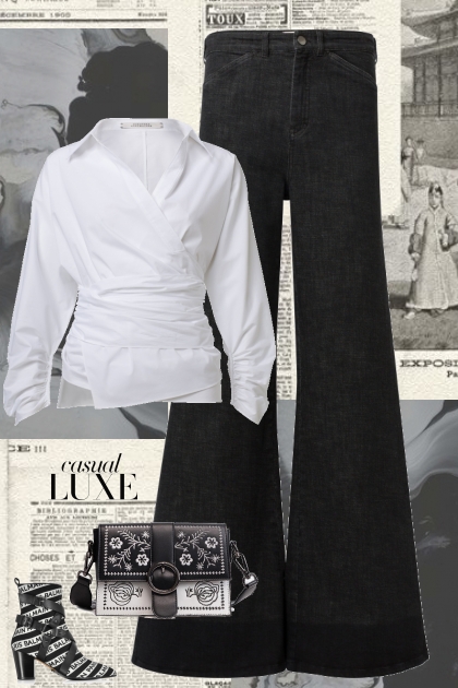 BLACK N WHITE DRESSED JUST RIGHT- combinação de moda