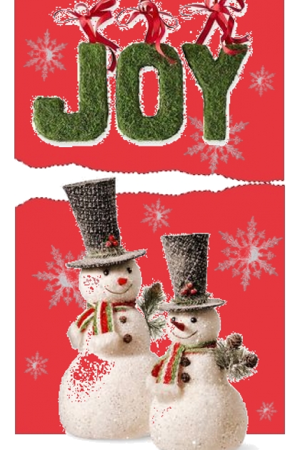 joyful  snowman- combinação de moda