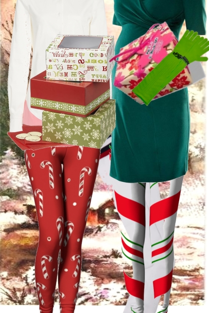 candy cane legs - Fashion set